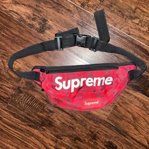 Red Camo Supreme Fanny Pack